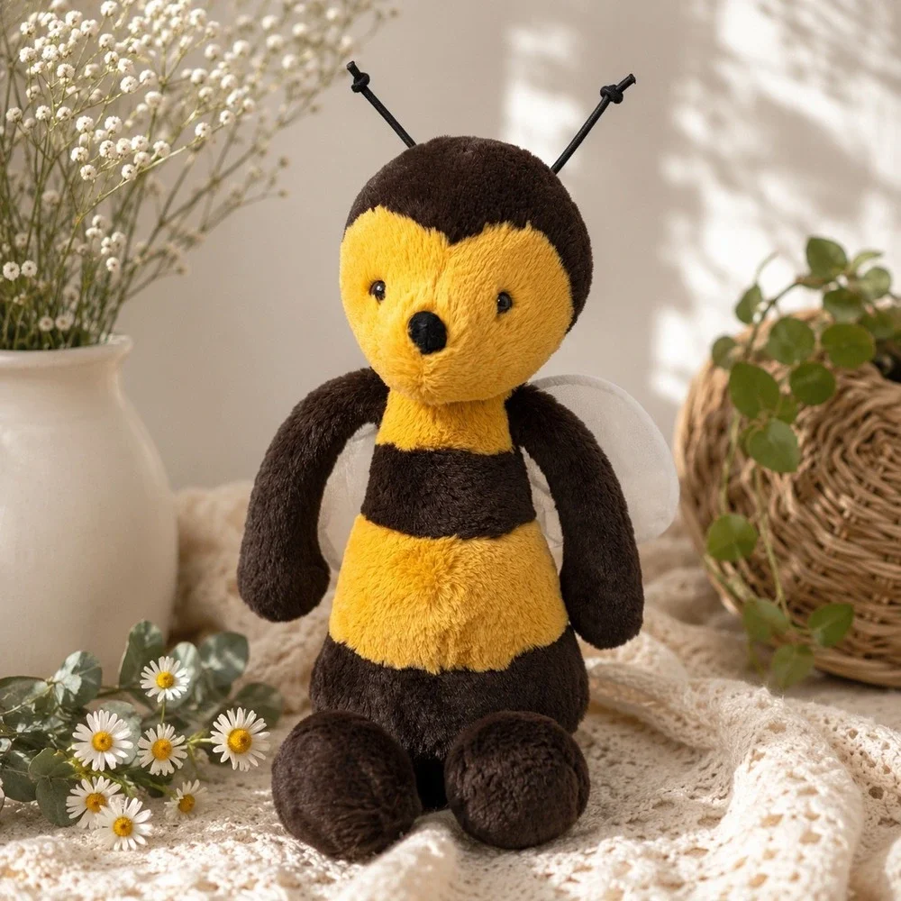Jellycat Bashful Bumble Bee Plush Yellow Brown Striped Stuffed Animal Toy